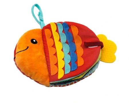 Halacskás textil babakönyv