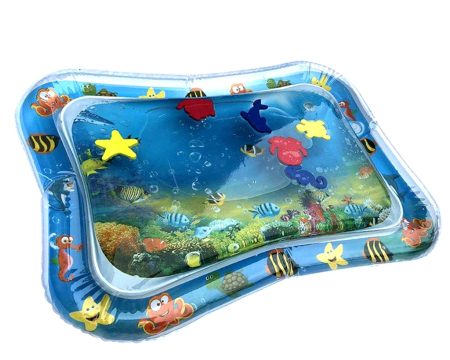 Vízzel tölthető fejlesztő játszómatrac - kék